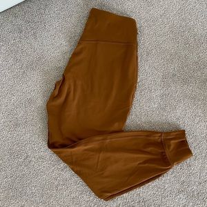 Lululemon Copper Brown Align Joggers Size 8 ankle length